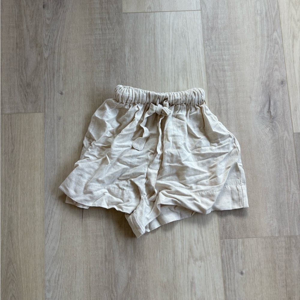 ASOS High Waist Cream Shorts